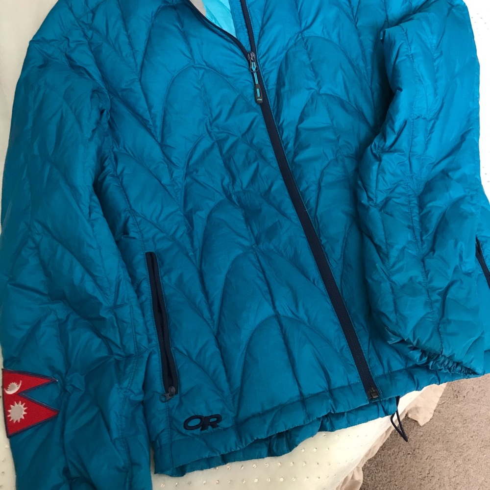 Outdoor Research OR women’s teal puffer coat